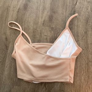 Creme and White tank top